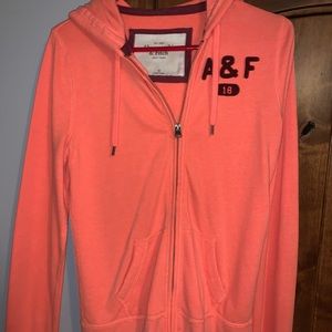 Abercrombie and Fitch Peach Zip-Up Hoodie